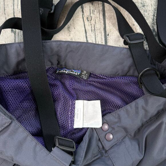 Patagonia Suspender Snow Pants Men Sz 36 Gray Water Resistant Full Pant Leg Zip - Picture 3 of 10